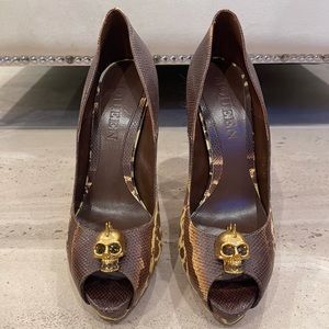Alexander McQueen lizard skin heels